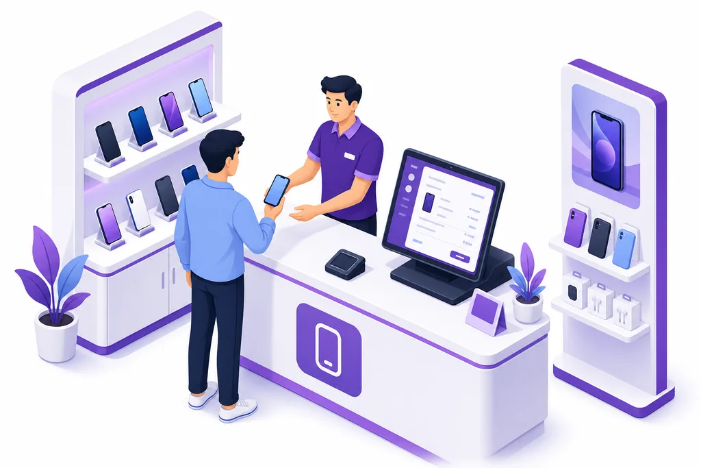 Mobile Retail Store Software illustration