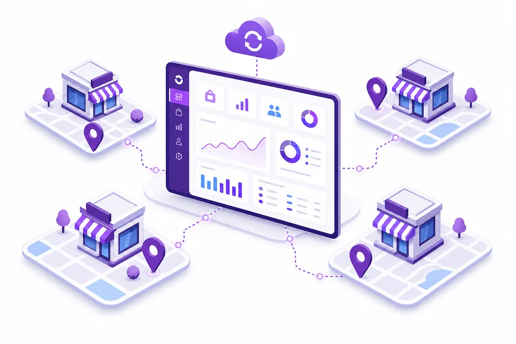 Multi-Location Retail Chain Software illustration